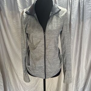 Women's Heather Gray Zip-Up Jacket